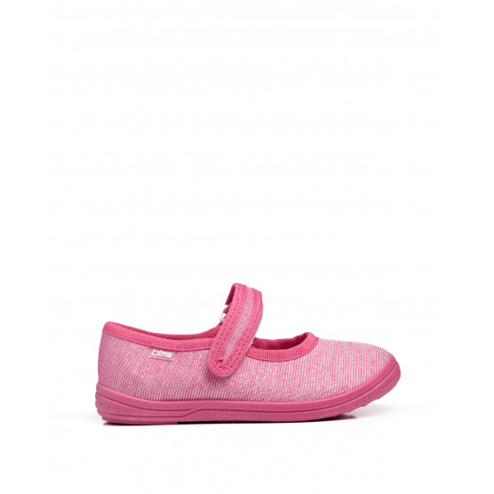 Туфлі дитячі "Лодочка на липучці" DARIA рожевий люрекс (L-731B-4-PL) фото 1
